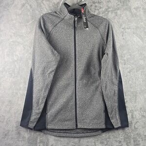 Under Armour Jacket Womens Small Gray UA Phenom Fleece Full Zip Mock Neck Golf